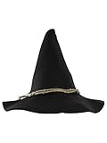 Nicky Bigs Novelties Child Scarecrow Hat Deluxe Felt Oktoberfest Wizard Witch Hillbilly Hat Costume Black