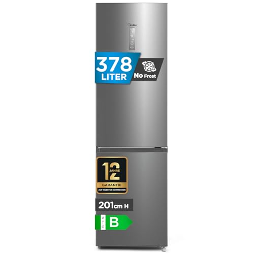 Midea MDRB521MGB02 Kühl-/Gefrierkombination/NoFrost/Inverter Kompressor/Metal Cooling/Niedrigtemperaturzone/180° Verstel...