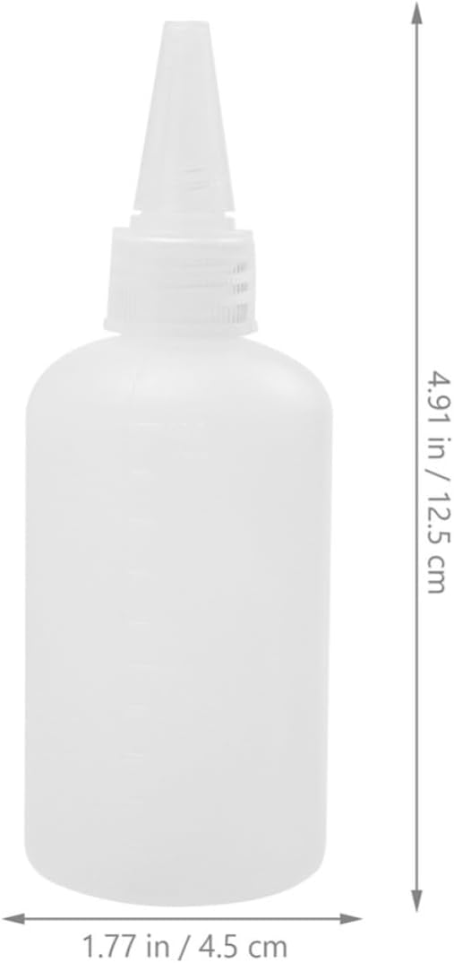 Plastic Dispensing Bottles Squeeze Bottles 20 Pcs 100ml with Pointed Nozzles Lightweight and Impact Resistant White for Precise Liquid Dispensing for Epoxy and Caulking Leaks