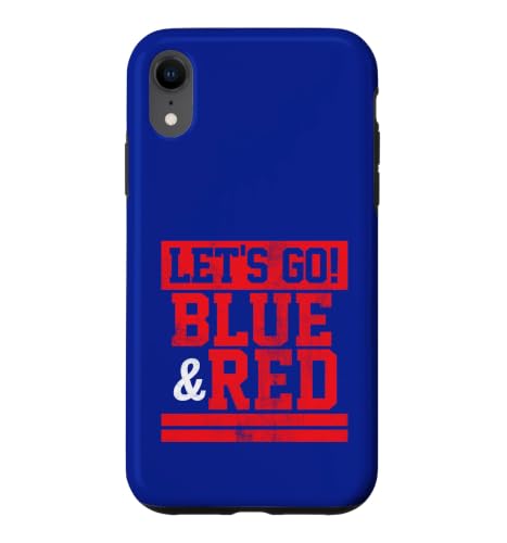 Let's Go Vintage Game Day �D���ȐF �u���[&���b�h �X�}�z�P�[�X iPhone XR �p