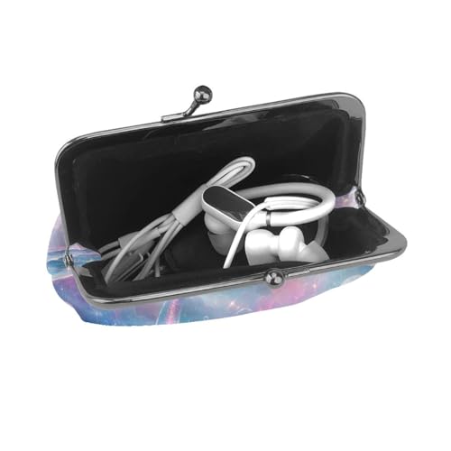 Pu Leather Buckle Coin Purse Fantasy-Mermaid-Glitter Girls Kiss-Lock Change Purse Wallets4