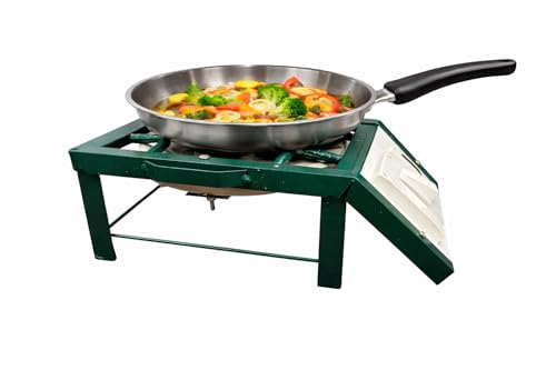 Image of Electric Hot Plate 1500W Cooking Heater | Heavy Duty Rustproof Powder Coated Body | Portable Single Burner Coil Stove | Fast Heating Electric Cooking Plate for Kitchen (Metallic Green)
