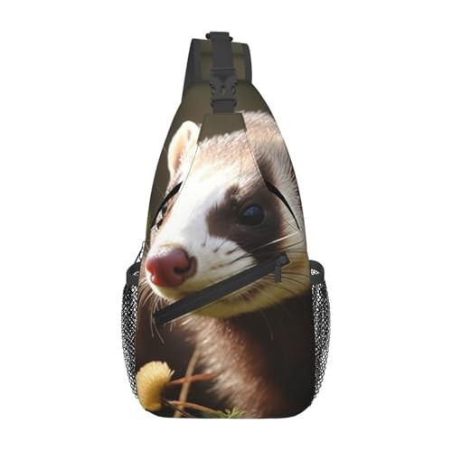 Bolso cruzado de pecho para hombre, mochila tipo sling miniatura 1