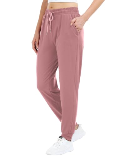 Mgput 4 Pack Womens Joggers with Packets Lightweight Sweatpants with Pockets Soft Comfy Travel Pants