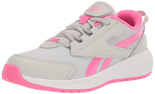 Reebok Girls Road Supreme 3.0 Running Shoe, Pure Grey/Atomic Pink/White, 6 Little Kid