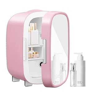 WANNYTON Mini Kühlschrank 7 L Rosa