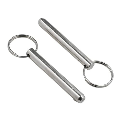 Congparts 3/8 Diameter Quick Release Pin, 3 Overall Length, 2 2/5 Usable Length, Full 316 Stainless Steel Compatible with Various Bimini Top, Boat Top, Support Pole, Deck Hinge, 2PCS