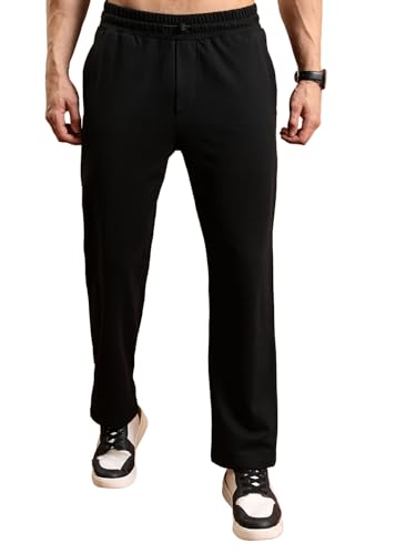 Image of Highlander Men's Solid Trackpants | Relaxed Straight fit| Track Pants | Track Pants for Men | Men Track Pant | Men Track Pant Stylish | Sports | Gym wear