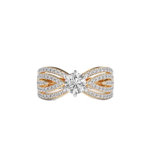 Bague moissanite fait main en argent plaqué or : le cadeau de luxe éternel pour femme