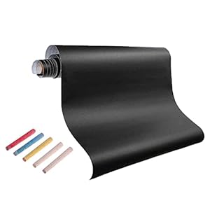 Krijtbordfolie – 200×45 cm – Muursticker – Inclusief krijtjes