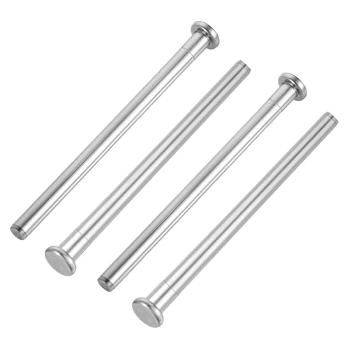 4 Pcs Door Hinge Pins 3.5 Inches Hinge Mailbox Pin for Interior Door Security Replacement Outlet Stainless Steel Bushing Repair Kit for Repair and Replacement Silver