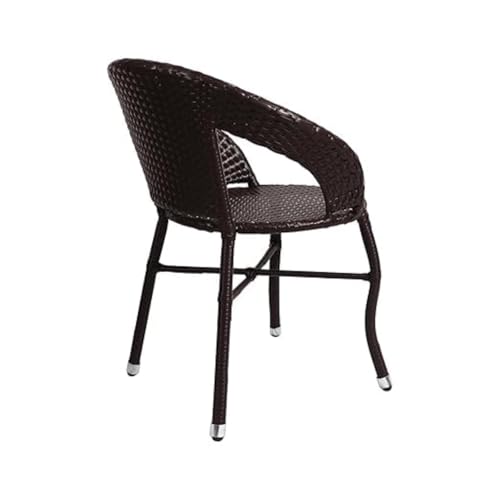 Image of Furniture Patio 2 Chair 1 Square Table Sets Garden Wicker Furniture Set for Outdoor Patio and || Powder Coated Frame| UV Protected Wicker [2Chair with 1Table](Dark Brown)