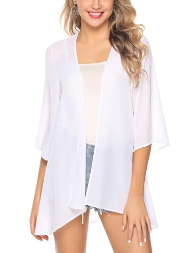 Irevial Damen Kimono Cardigan Chiffon Strand...