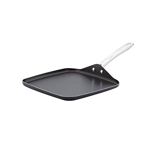 Farberware Buena Cocina Nonstick Griddle Pan/Flat Grill, 11", Black,22005