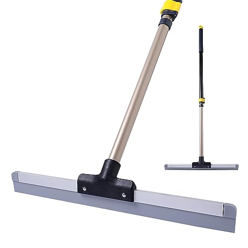 CLEANHOME ドライワイパー 水切りワイパー スクイジー 113-140cm 伸縮可能 床拭き ガラスワイパー フロアスクイジー ベランダ 玄関 床 庭園 風呂にも適用 発泡ゴム (ネイビーブルー) - CLEANHOME - 商品画像