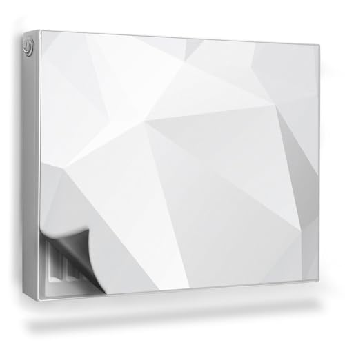 Cubierta Magnética 80x60 cm para Radiador Magnético Panel Decorativo Protección contra el Polvo y Daños Protector Fácil Instalación   Origami Abstracto, composición geométrica.