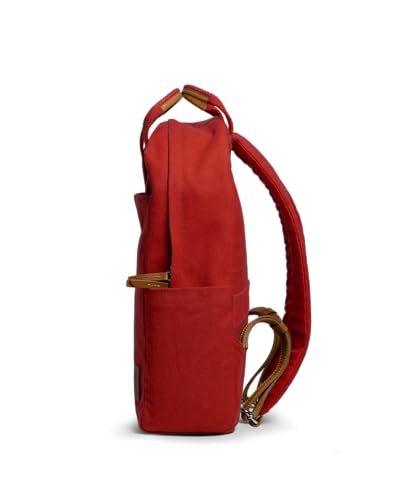 Image of DailyObjects Field Daypack Casual backpack fits upto 14 inch inch laptop with Luggage Sleeve| Unisex Travel Backpack | Made of Durable Canvas Material | Zippered Compartments with Pockets
