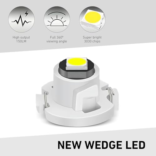 10 Bombillas LED T4.2 para tablero, 3030 Chip blanco miniatura 3