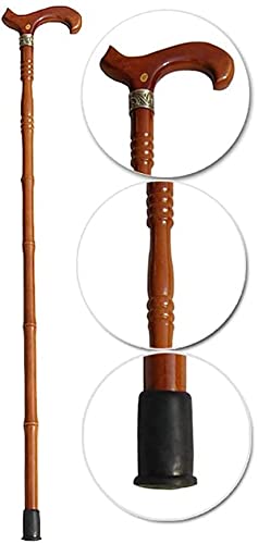 Bastón de madera para caminar Bastón macizo Bastones para personas mayores Muletas Bastones Andadores en forma de T Artículos para personas mayores Longitud 96,5 cm Fácil de acortar charitable