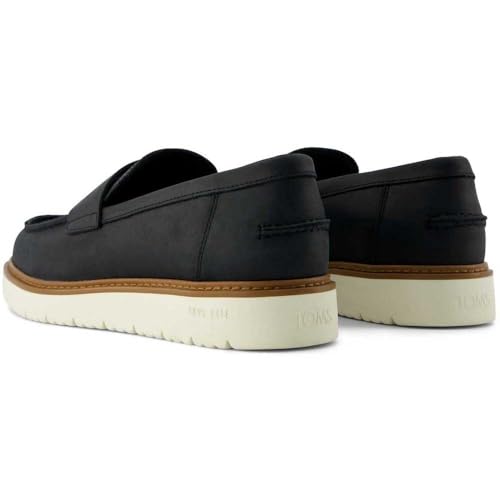 TOMS - Mens Navi Travel Lite Havana Dress Casual Shoes, Color Black Leather, Size: 8.5 D(M) US4