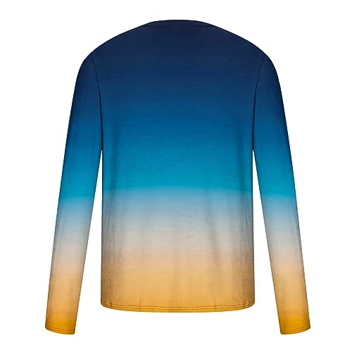 Long Sleeve Shirts for Men Casual Gradient Color Loose Pullover Graphic Tee Shirts Fall Fashion Athletic Sweatshirts4