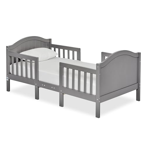 Dream On Me Portland 3-in-1 Convertible Toddler Bed with Guard Rails in White, Baby Safety Alliance & Greenguard Gold Certified, Transforms into 2 Chairs & Table, Low-to-Floor Design