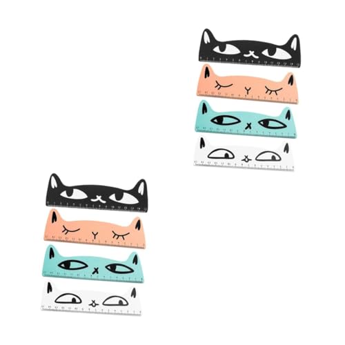 Operitacx 2 Juegos Gobernante Gato Cocina Manejar Hogar Olla Vaporera Para Tamales Cable Estaño Almohadilla Doble Duela Decoración Funcionar Tapas Lámina Instante Equipo De Madera 4 Uds * 2