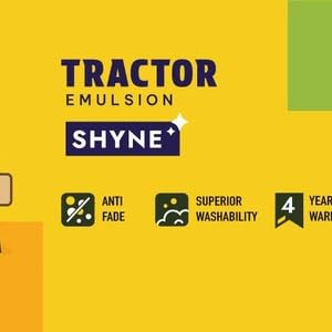 Image of Asian Paint Tractor Emulsion Shyne Economy Emulsion - Affordable | Good Coverage, Smooth Finish | 4 Liter (White)