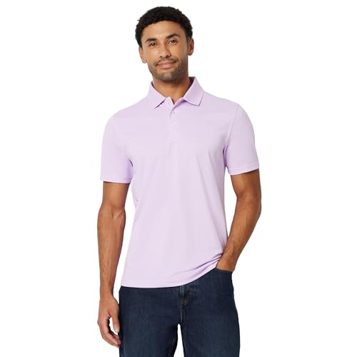 Image of Amazon Essentials Men's Moisture Wicking Golf Polo Shirt, Short Sleeve, Slim-Fit, Quick-Dry, Active Wear