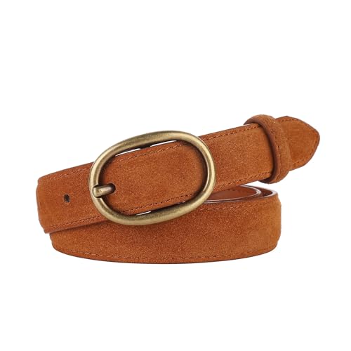 Simple Fashion Metal Pin Buckle Genuine Leather Belt Two-Layer Cowhide Width 2.5cm Women Belts For Jeans
