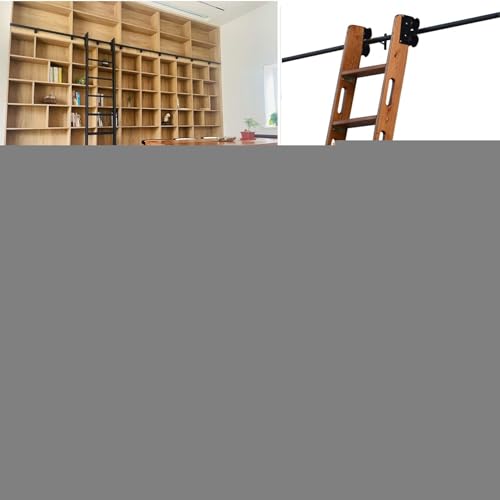Échelles roulantes pour bibliothèque en kit de quincaillerie robuste