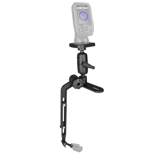 VINmounts Kayak Fish Finder Mount with Transducer Mounting Arm Compatible with Garmin Striker 4 Lowrance Fish Finders with Kayak Track