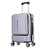 Carry On Suitcase Front Opening Trolley Suitcase With Wheels Suitcase For Men And Women Suitable For Vacation And Travel