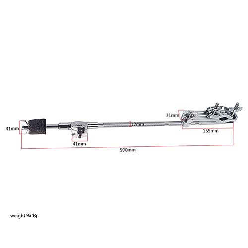 BESPORTBLE WC53 Soporte Extensor de Drum Clamp Ajustable Accesorio de Percusión Clip para Instrumentos con Acabado Plateado Compatible con Hardware de Batería miniatura 4