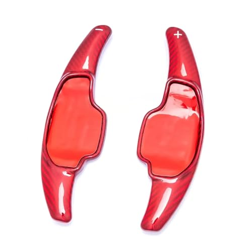 Compatible With Chevrolet For Camaro 2012 2013 2014 2015 対応 カーアクセサリー ステアリングホイール シフター パドルエクステンション レッド カーボンファイバー