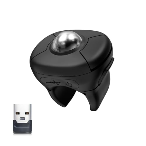 Plima Rechargeable Wireless Dual-Mode Ring Mouse can be Switched to Function as a PowerPoint and Keynote Presentation Remote and is Compatible with Both PC and Mac Desktop and Laptop Computers.