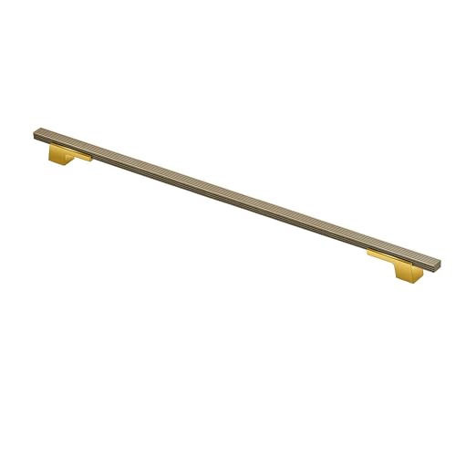 Image of Plantex Cabinet Handle /450mm Handle for Cabinet /Door Pull-Push Handle for Home /Office /Hotel - Pack of 1 (Brass Antique & Gold)