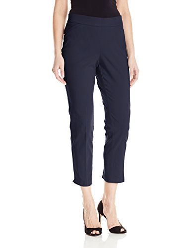 Briggs New York Women's Super Stretch Millennium Slimming Pull-on Ankle Pant, Navy, 12