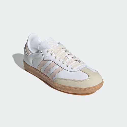 Image of adidas Originals Samba OG WMNS Shoes, Footwear White /Wonder Quartz /Gum 3, Size 7