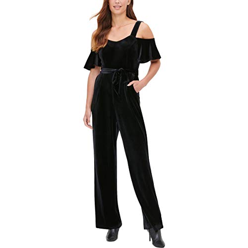 Calvin Klein Cold-Shoulder Jumpsuit Black 4