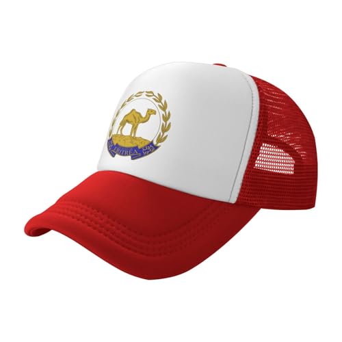 Casquette De Baseball Casquette Érythrée Emblème National Trucker Homme Femme,Casquettes De Baseball Légère Et Réglable Protection Solaire Visière Courbée pour Une