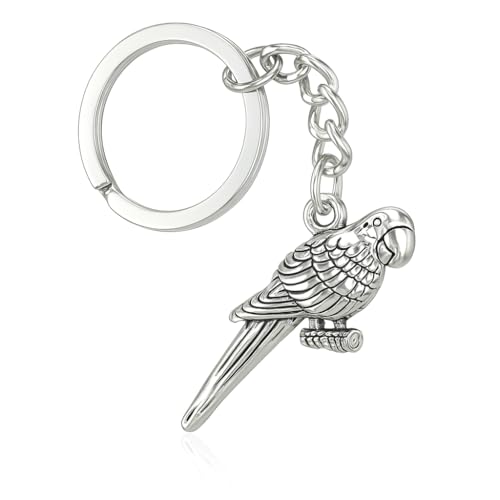 Porte-Clés Perroquet – Porte-Cléf Oiseau et Charme de Sac pour Hommes avec Pendentif Oiseau Tropical, Cadeaux de Porte-Clé Mignons pour Amatrices d'Animaux