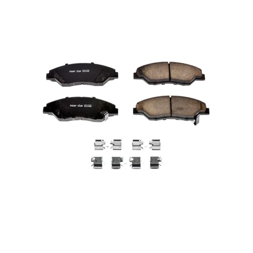 Image of PowerStop Front Brake Pads for Kia Sportage 1998-02 - Z17 Ceramic Brake Pads with Installation Hardware, 17-774
