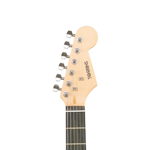 Image of STA 39-Inch 6-String Electric Guitar for Beginners & Intermediate (Black) | SSS Single Coil Pickups | Basswood Body, Rosewood Neck & Fretboard | Standard Tremolo Bridge with Whammy Bar