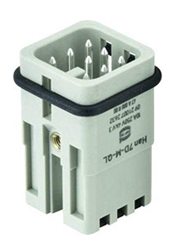 HARTING 09210072632 1.5MM2; PRODUCT RANGE:HAN D SERIES; NO. OF CONTACTS:8CONTACTS; RECTANGULAR SHELL SIZE:3A; GENDER:PLUG; HEAVY DUTY CONTACT TYPE:PUSH LOCK PIN; CURRENT RATING:10A; WIRE SIZE AWG MAX: