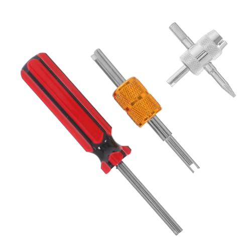 Zerodeko 1 Set Portable Valve Stem Removal Tool Set Multifunctional Tire Valve Core Extractor for Bikes and Motorcycles Metal Wrench