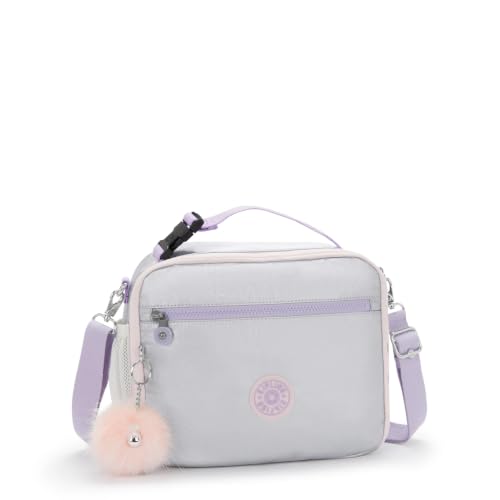 Image of Kipling Ermy Metallic Lunch Bag Silver Glow Met