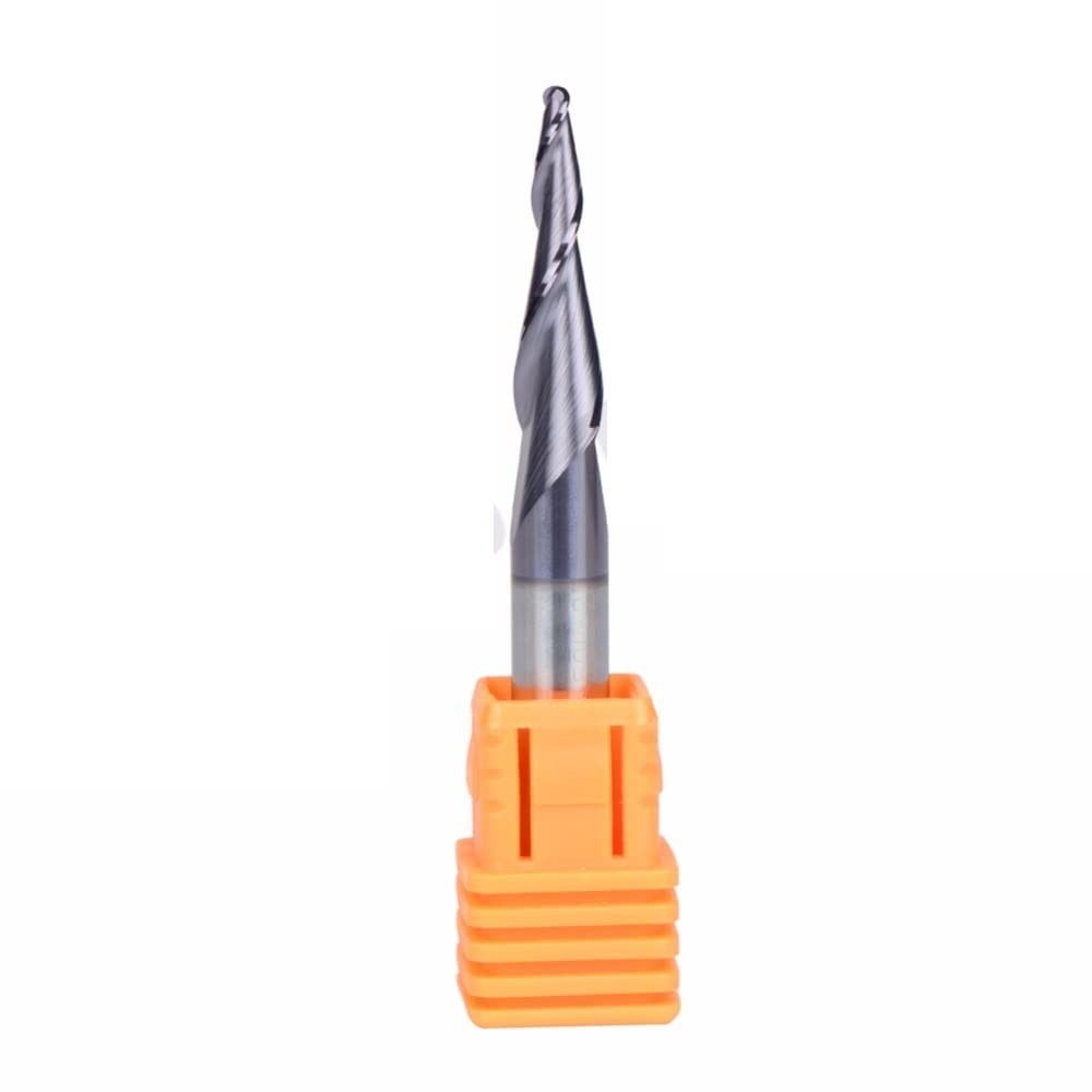 5 sztuk/partia R1.5 * D6 * 20 * 50L * 2F węglik spiekany 6mm Ball Nose stożkowe frezy trzpieniowe frezy CNC stożek frez do drewna i metalu
