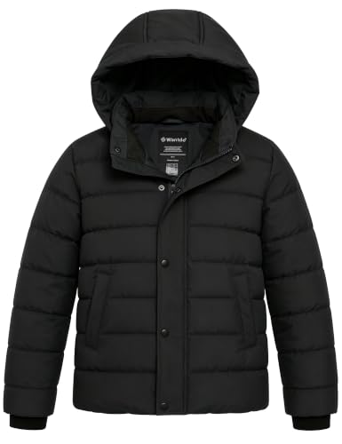 Image of wantdo Boys' Winter Coat Thick Puffer Jacket Snow Wear With Removable Hood