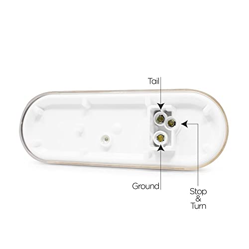 Lámpara LED trasera ovalada blanca 6" Pro LED 624C miniatura 5